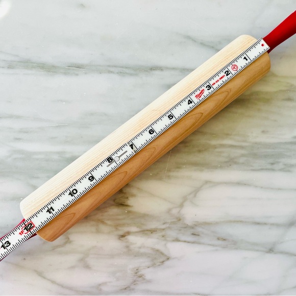 JK Adams•Vintage/Never Used•Maple Rolling Pin with Red Handles•19.5” Full Size🌼 - Picture 7 of 10